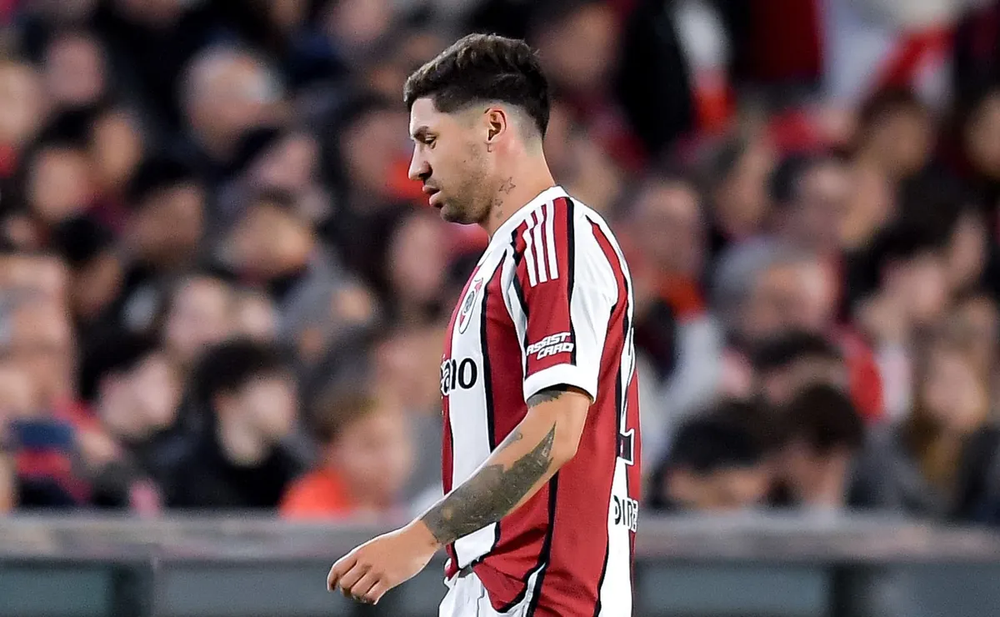 Gonzalo Montiel se lesionó y River lo pierde ante Independiente Santa Fe.