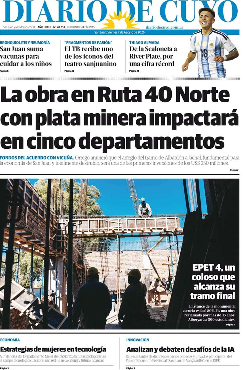 Diario de Cuyo | Tapa Edición 7 de Agosto 2026