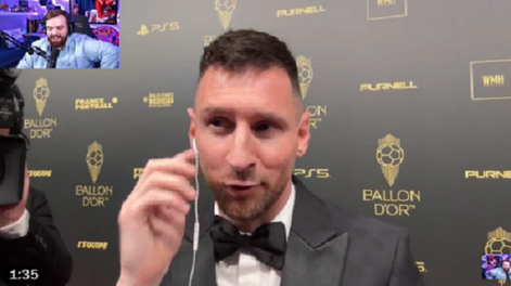 Tras ganar el Balón de Oro, Messi se enojó con Ibai: “No te voy a contestar más”