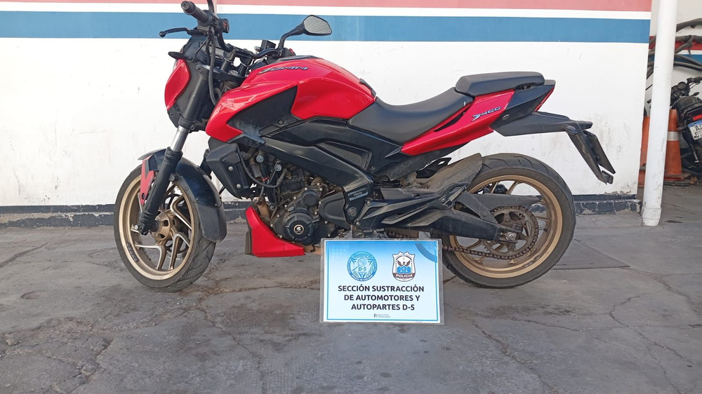 La moto adulterada en Rawson fue secuestrada tras detectarse irregularidades en motor y documentación.