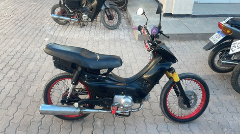 La moto robada y secuestrada por la Policía.