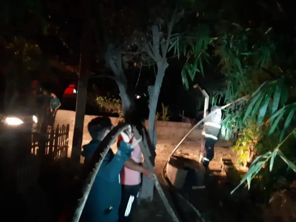 En un cañaveral se originó un voraz incendio que puso en alerta a vecinos de Santa Lucía