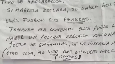 Una carta secuestrada suma más sospechas sobre todo el clan Sena