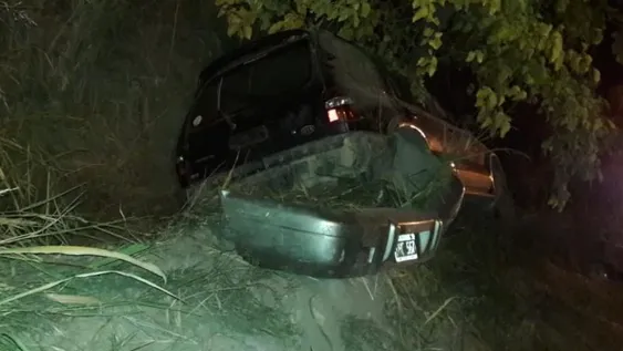 Se descompensó mientras manejaba y chocó contra un árbol