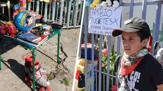 Ofreció sus juguetes a cambio de mercadería para ayudar a su familia en cuarentena