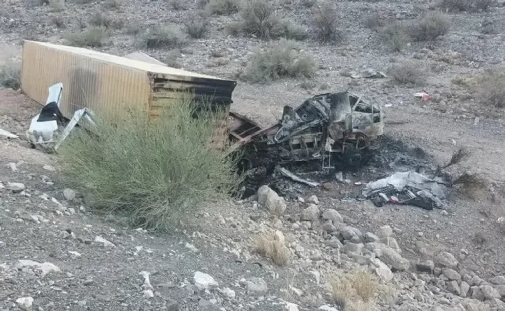 Tragedia vial en San Juan: murió un camionero tras despistarse e incendiarse en la Ruta 149