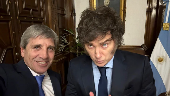 Javier Milei y Luis Caputo.