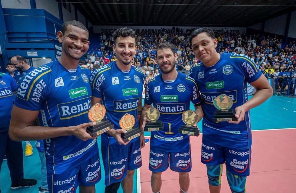 Bruno Lima hizo historia en Brasil y levantó el Sudamericano con Volei Renata