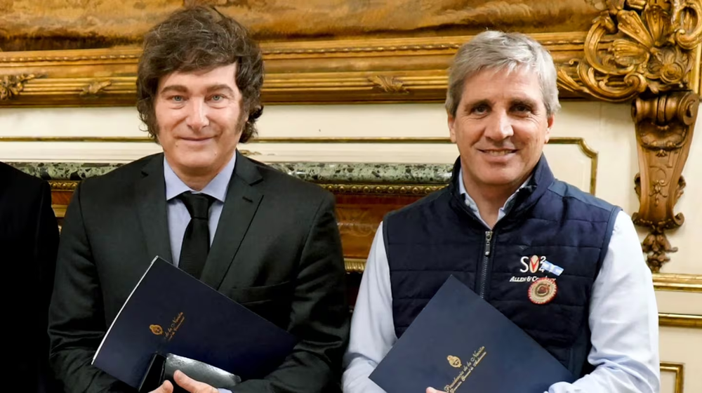 Javier Milei y Luis Caputo.