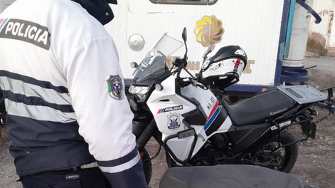Moto secuestrada.