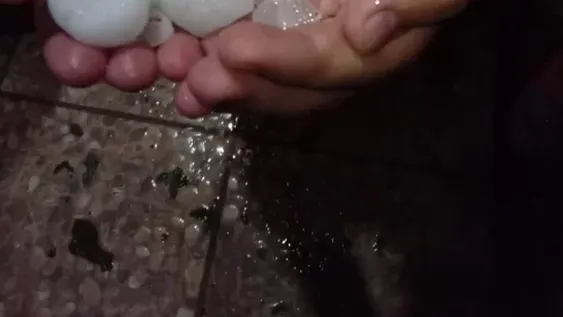 Granizo en San Juan. Imagen de archivo