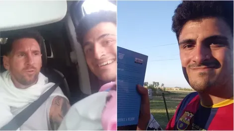 Esperó a Messi 12 horas para una foto y cuando le quedaba el 1% de batería consiguió el regalo de sus sueños