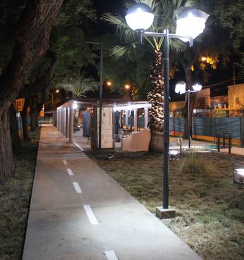 En la Rawson, ya está un tramo de la bicisenda