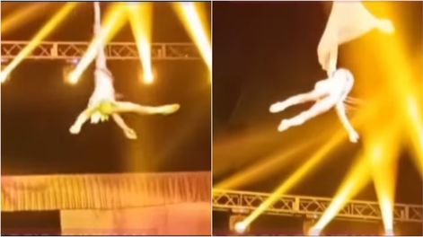 Caída de acróbata en San Luis.