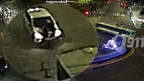 [VIDEO] Quiso evitar un control, embistió a un policía y lo arrastró sobre el capot seis cuadras