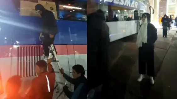 Apedrearon un colectivo en San Luis y tuvieron que cubrir las ventanas con cartón