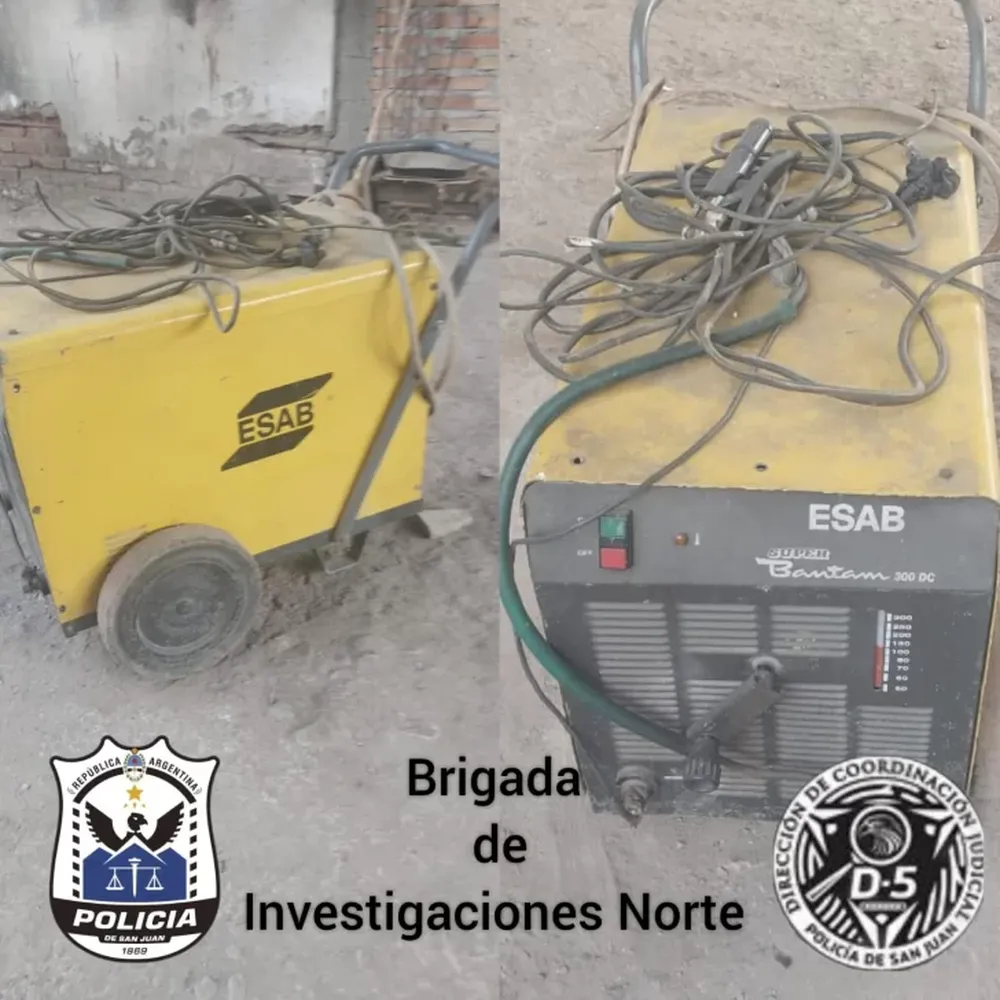 Cayeron delincuentes que vendían maquinaria robada por Facebook en Albardón