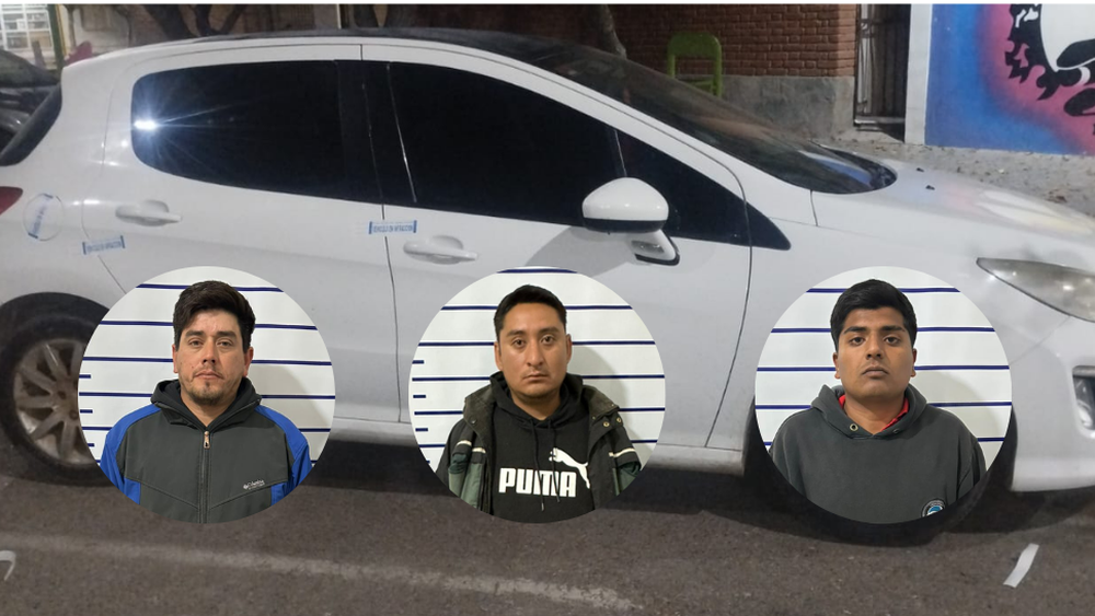 Los tres detenidos en Angaco por hacer maniobras peligrosas.&nbsp;