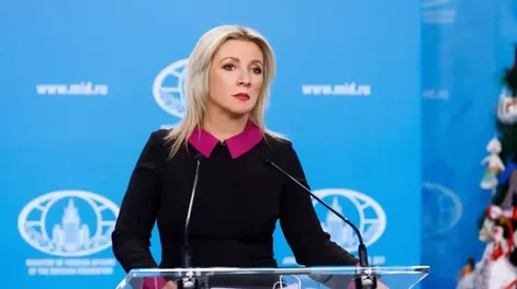 María Zajárova, portavoz de la Cancillería rusa.