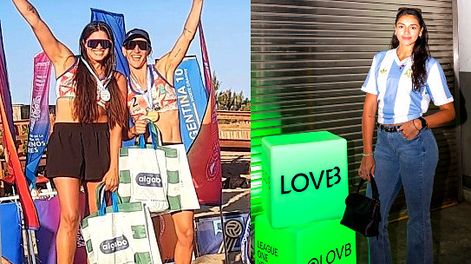 Ganadoras. Las sanjuaninas Fernanda Pereyra y Candelaria Herrera lograron resultados positivos en el mundo del vóleibol.