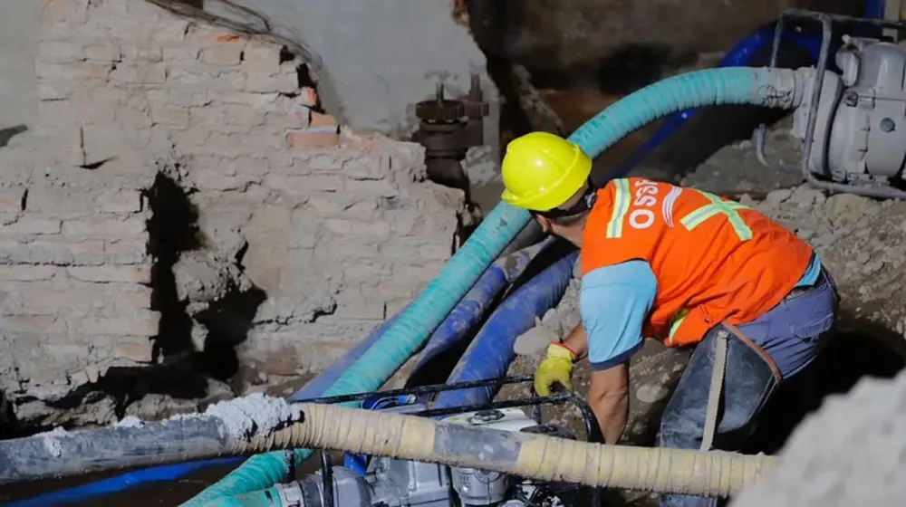 Desde OSSE aseguran que la obra de empalme se realiza dentro de los tiempos previstos