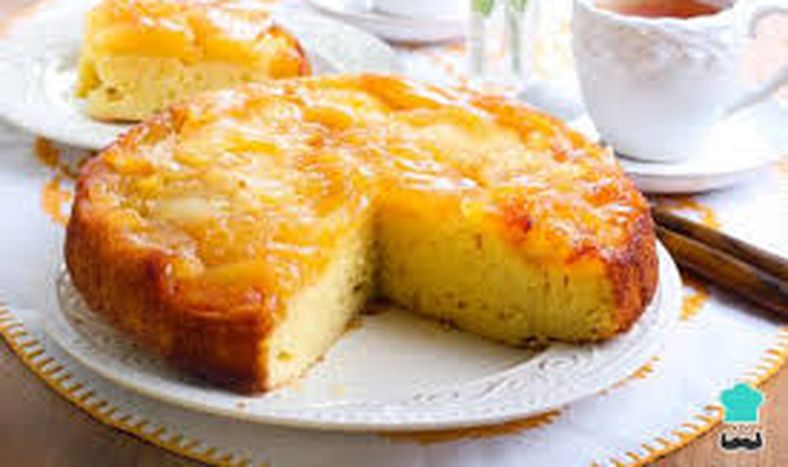 Torta invertida de manzanas