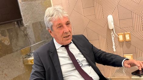 Juan Carlos Rivera, gerente general de Banco Credicoop, llegó a San Juan para encontrarse con las pymes vinculadas a la minería.&nbsp;