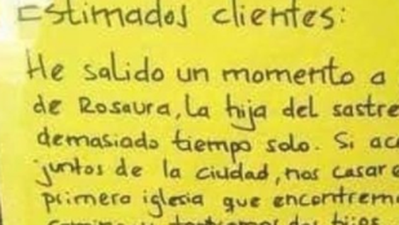 “Estimados clientes”: el insólito cartel que dejó el dueño de un bar para avisar que ya volvía