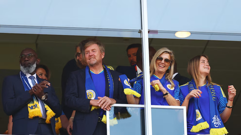 La reina Máxima viendo Curazao.