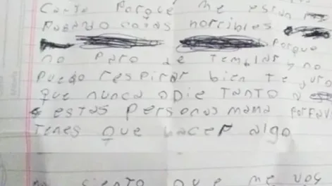 La carta de una nena que sufre acoso escolar: “Mami, me están pasando cosas horribles”