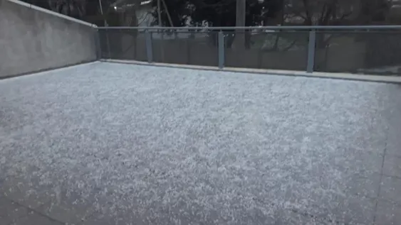 Inusual granizada en seco en las sierras de Córdoba