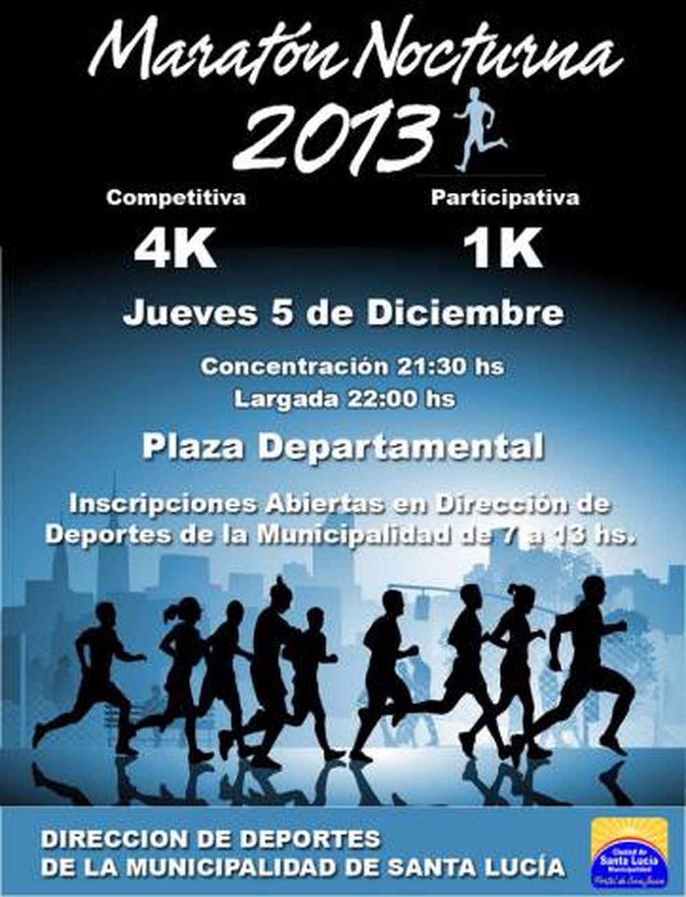 Santa Lucía festeja su aniversario corriendo con Gonzalo Tellechea