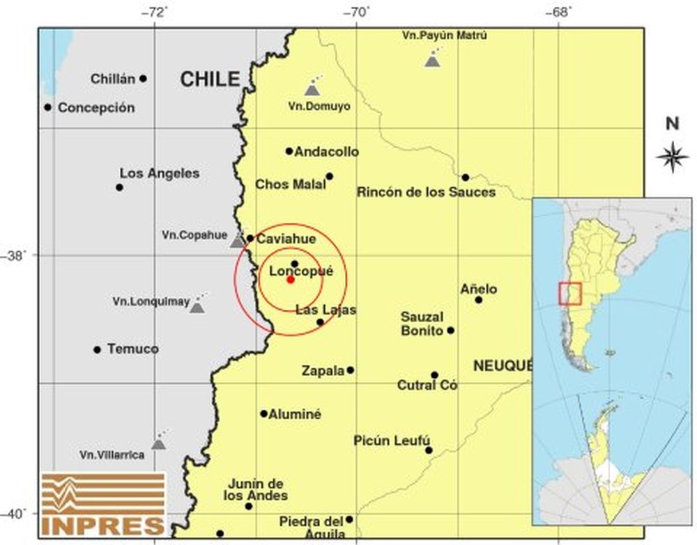 Un sismo de 6,6° de Magnitud sacudió Neuquén y Río Negro