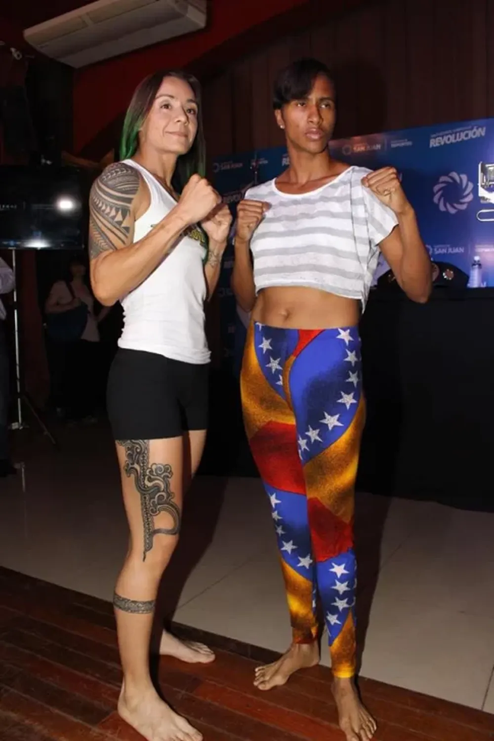 Cecilia Román y Ana María Lozano dieron el pesaje y estuvieron cara a cara