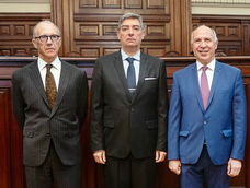 Los jueces de la Corte Suprema de Justicia de la Nación: Carlos Rosenkrantz, Horacio Rosatti y Ricardo Lorenzetti