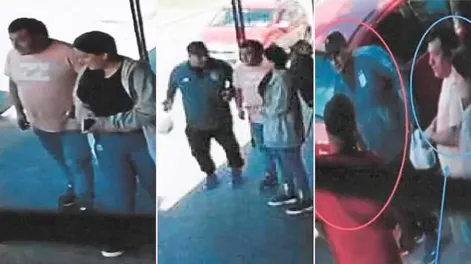 Las cámaras de seguridad captaron a los sospechosos antes del triple crimen.