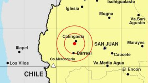 Un sismo de 4 grados tuvo a Calingasta como epicentro