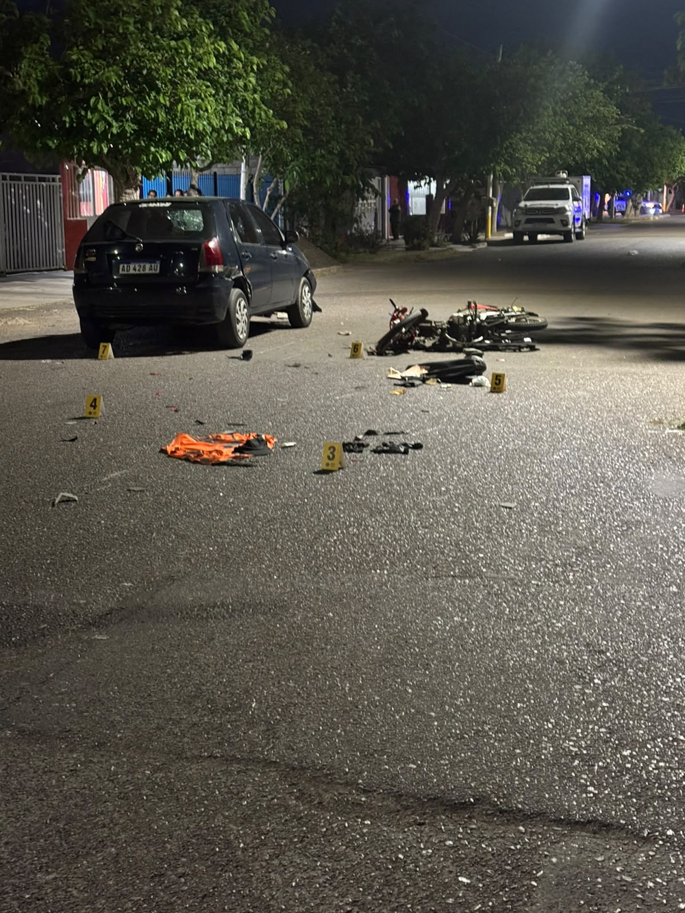 Elsiniestro vial ocurrió en la esquina de Cecilio Ávila y Triunvirato, en Rawson.