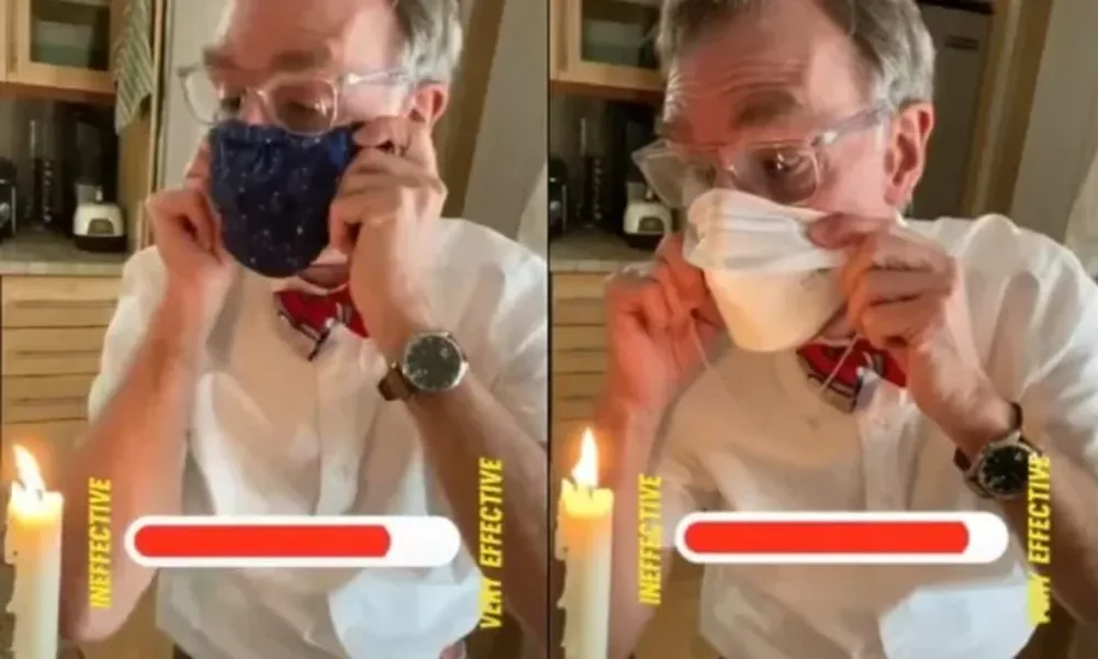 Un profesor midió la efectividad de los tapabocas y se volvió viral