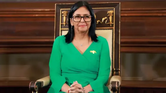 Delcy Rodríguez,  presidenta interina de Venezuela.