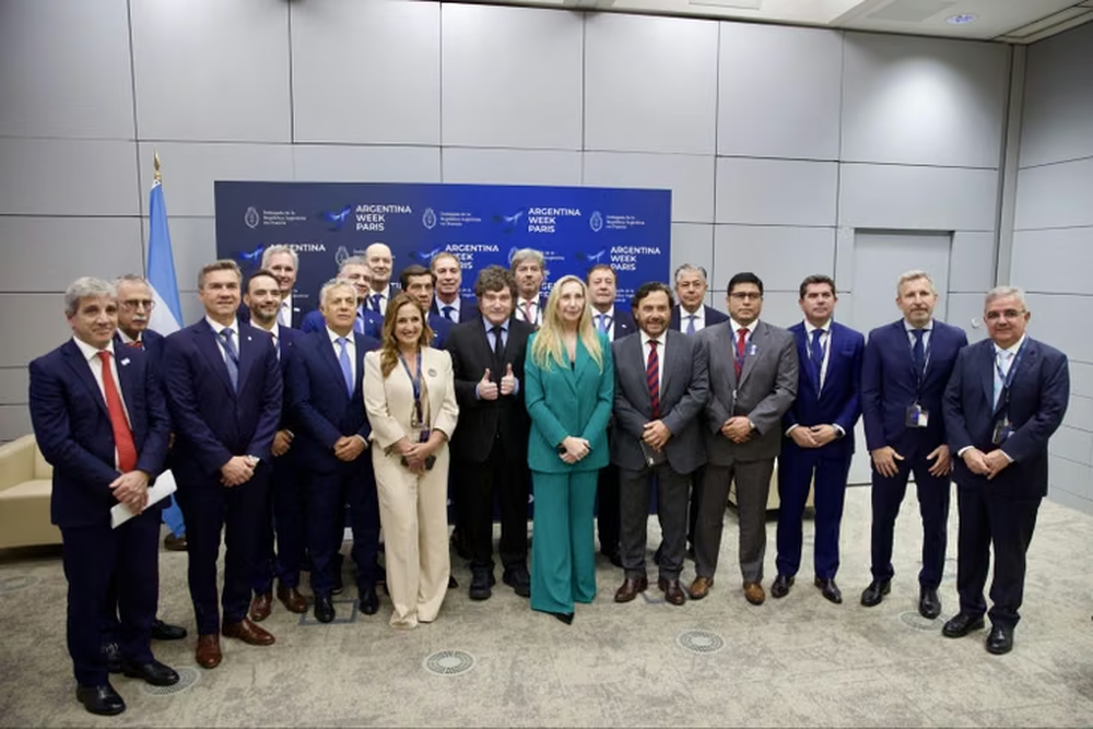 La comitiva del Argentina Week en París.-