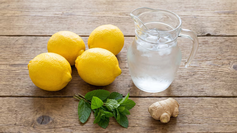 receta de limonada con menta y jengibre, rapida y facil