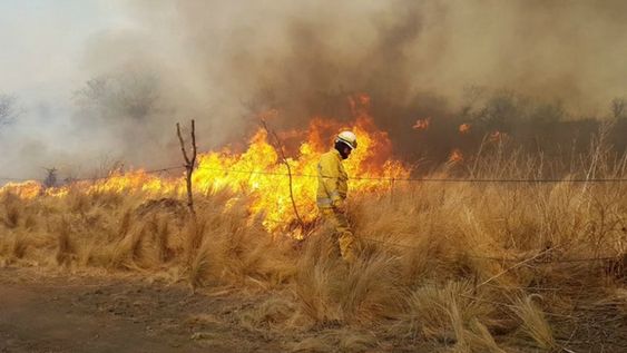 Fuertes vientos complican el combate de cuatro incendios en el Norte de Córdoba