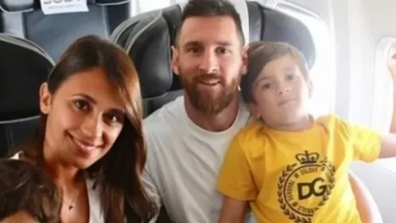 Lionel Messi llegó a Rosario para las fiestas con su familia