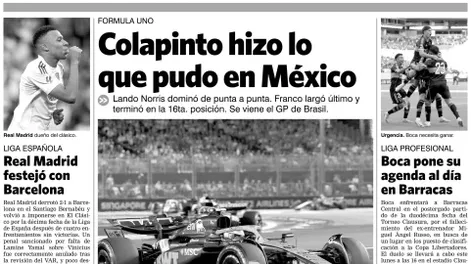 Tapa de Pasión del 27 de Octubre 2025