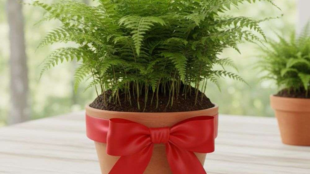 No es por decoración: para qué sirve atar una cinta roja en el helecho según el Feng Shui.