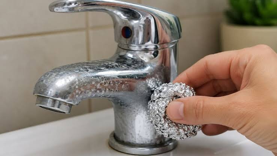 por que recomiendan frotar papel aluminio en las canillas del bano
