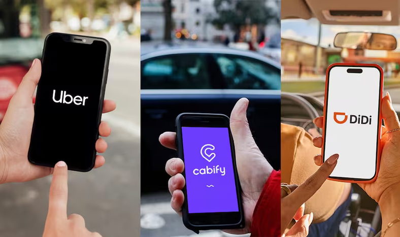 Uber, Cabify y Didi.