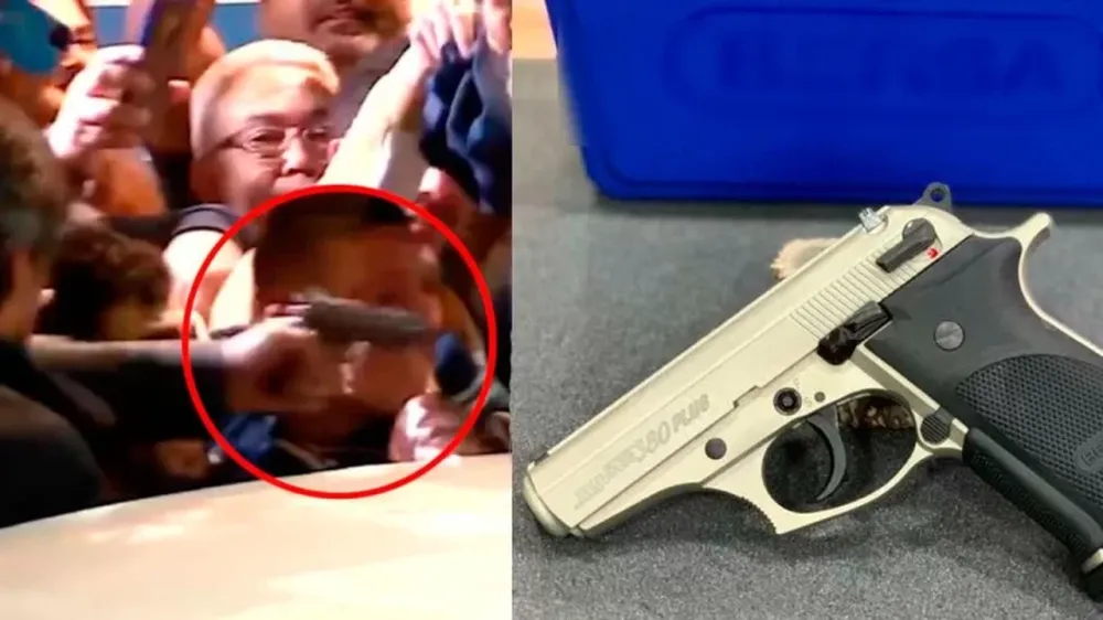 El arma con la que le gatillaron a CFK es una pistola 380 y tenía balas en el cargador