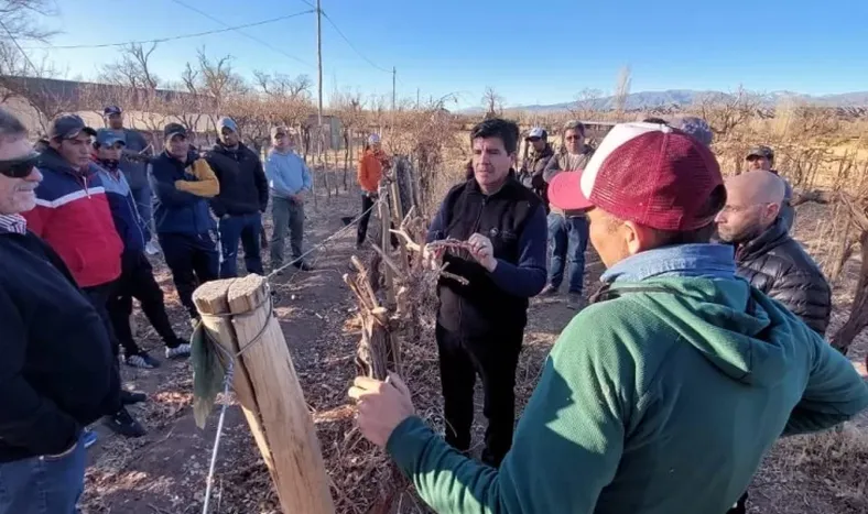 En Calingasta los podadores se formaron con el INV